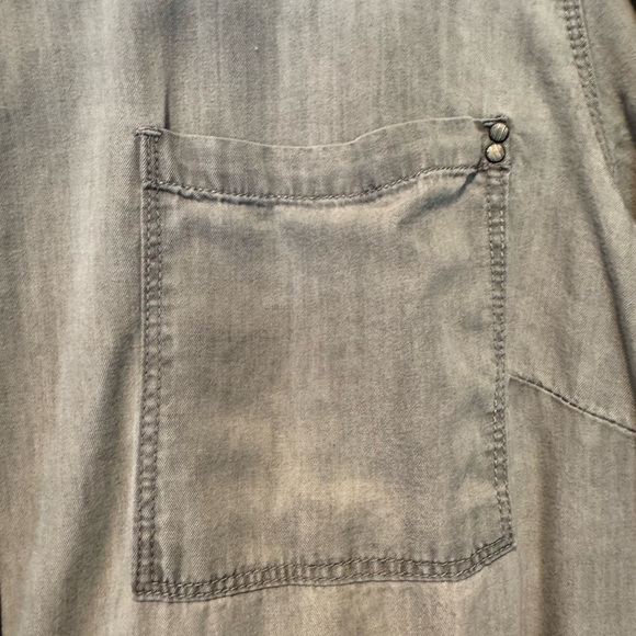 intro Very Soft Light Gray Snap Up Shirt Sz 3 X - Picture 6 of 10